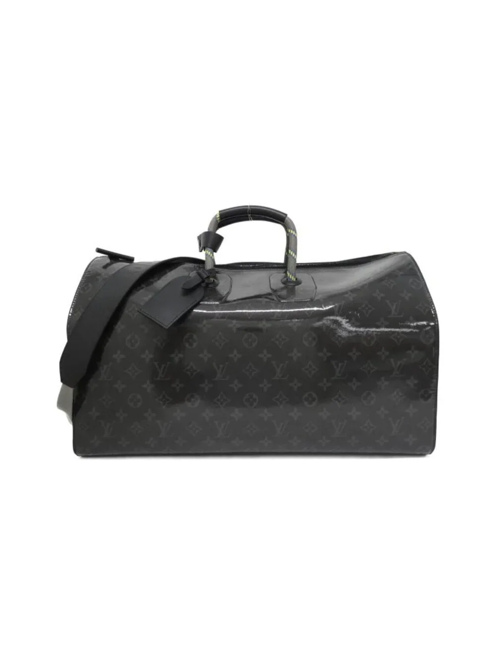 Louis Vuitton Monogram Eclipse Gray Keepall Bandouliere 50 Boston